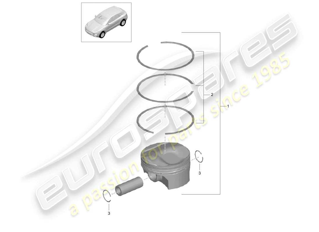a part diagram from the porsche 2018 (macan) parts catalogue