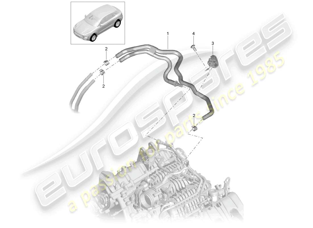 a part diagram from the porsche macan parts catalogue