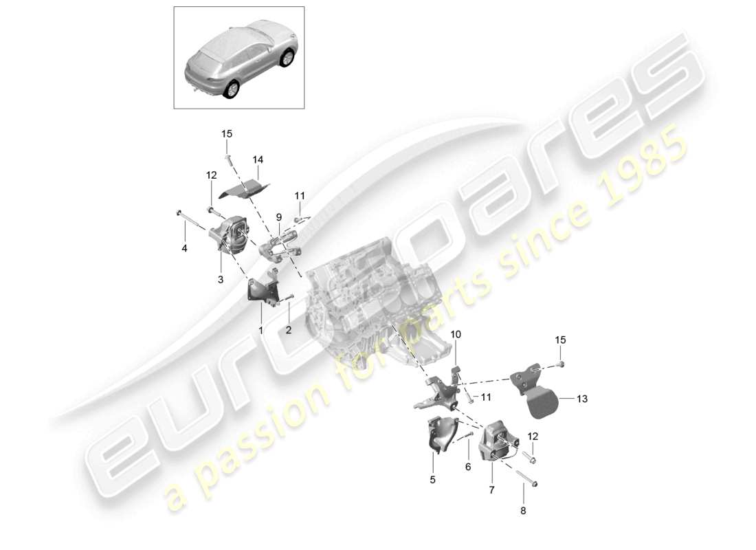 a part diagram from the porsche macan parts catalogue
