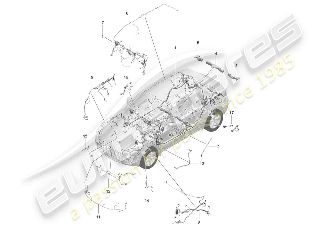 a part diagram from the porsche macan parts catalogue