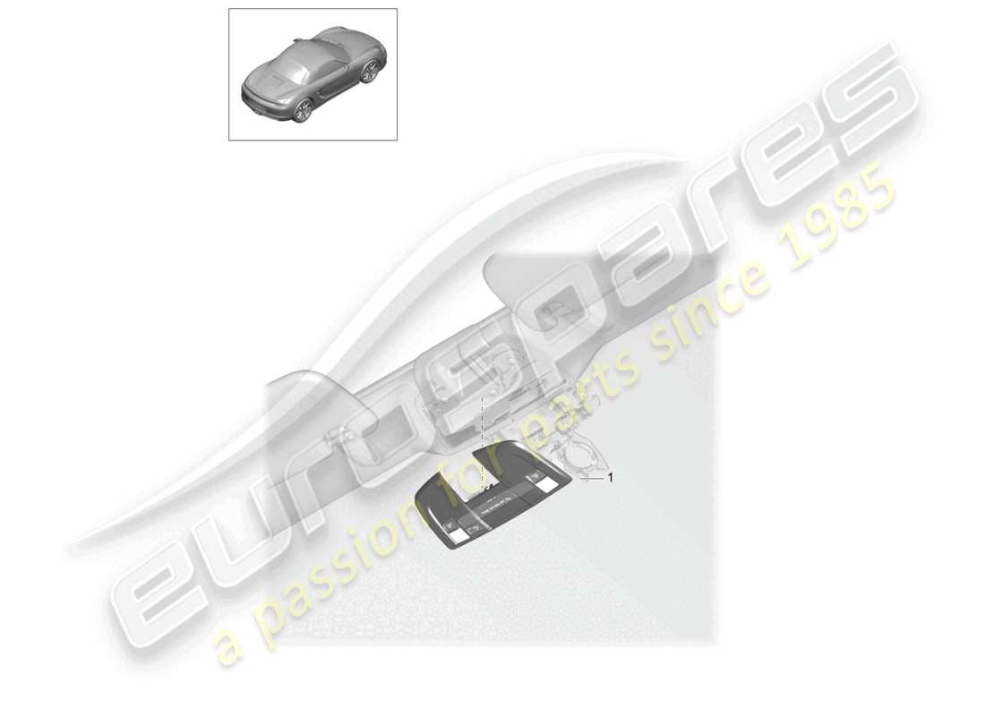 a part diagram from the porsche 2013 (981 boxster) parts catalogue