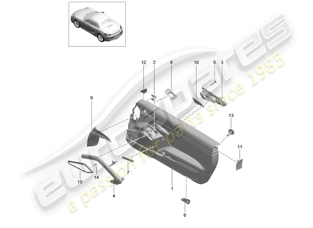 a part diagram from the porsche boxster parts catalogue