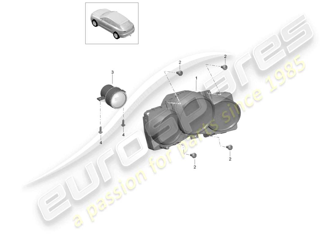 a part diagram from the porsche 2016 (macan) parts catalogue