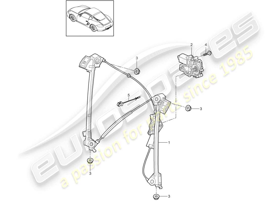 a part diagram from the porsche cayman parts catalogue