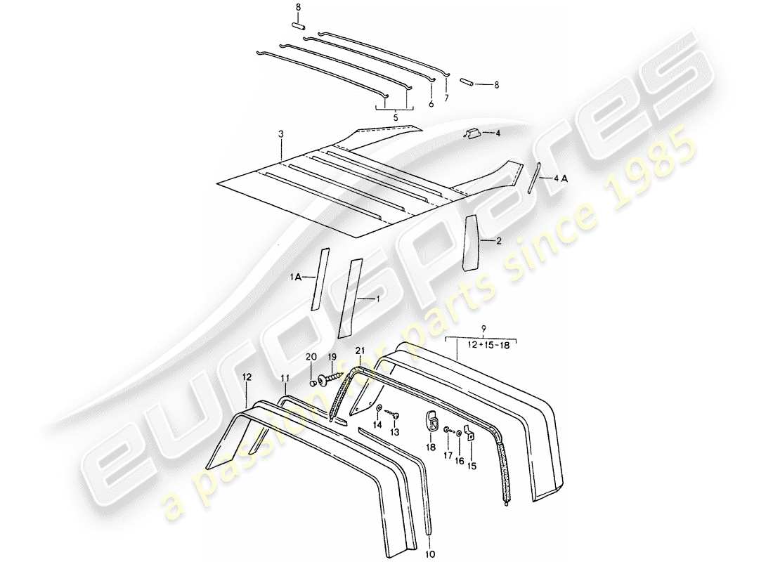 a part diagram from the porsche 1992 (964) parts catalogue