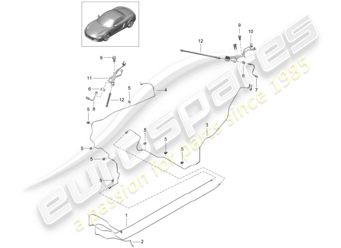 a part diagram from the porsche boxster parts catalogue