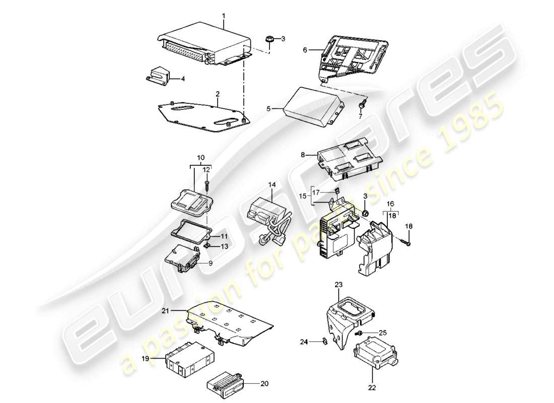 a part diagram from the porsche 2007 (987 boxster) parts catalogue