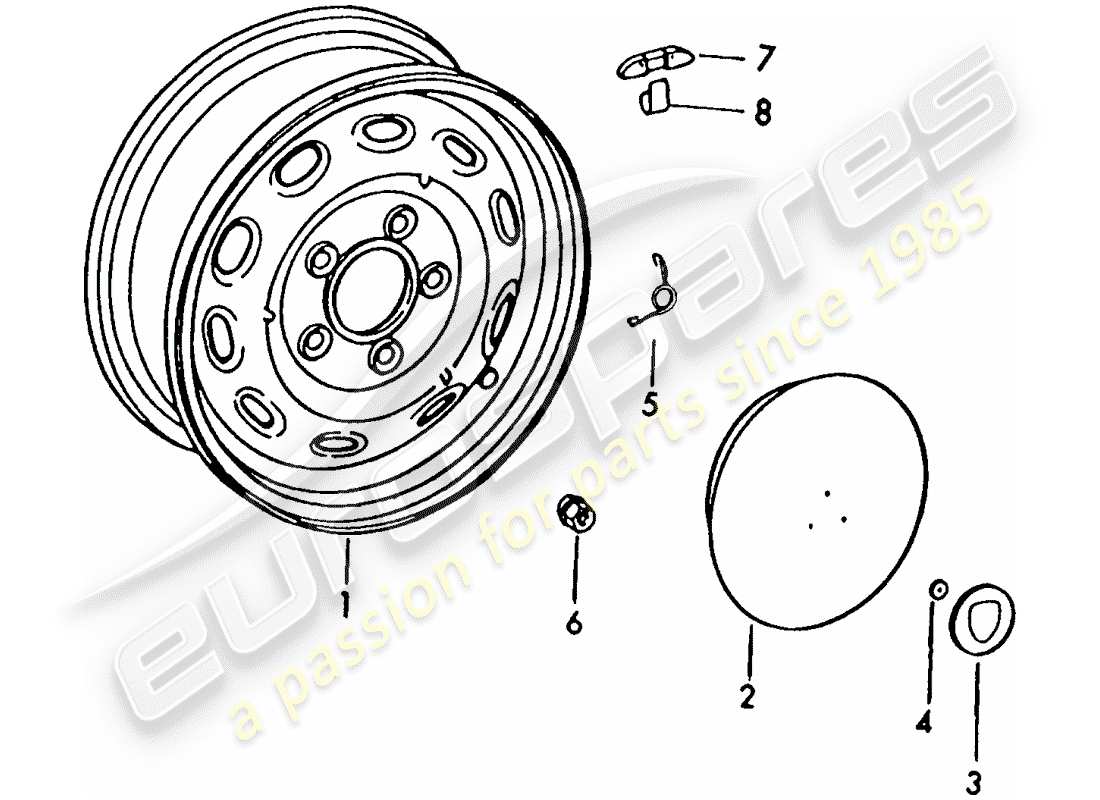 a part diagram from the porsche 1964 (356b/356c) parts catalogue