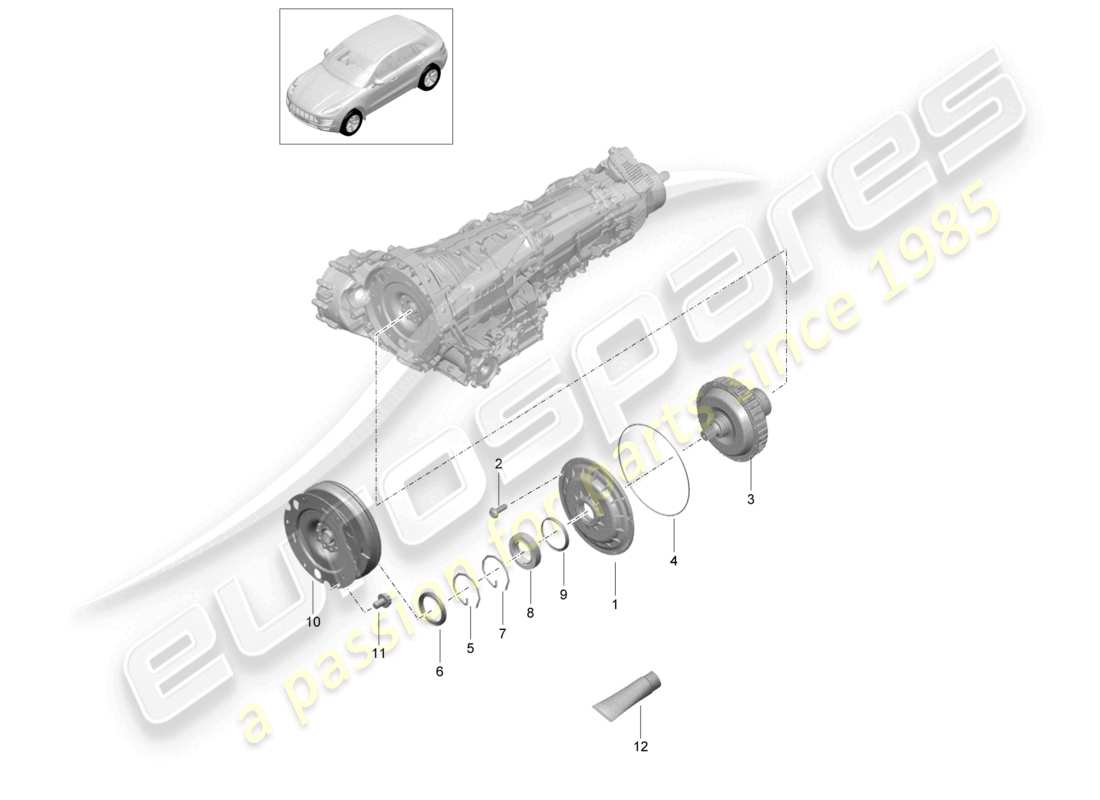 a part diagram from the porsche 2015 (macan) parts catalogue
