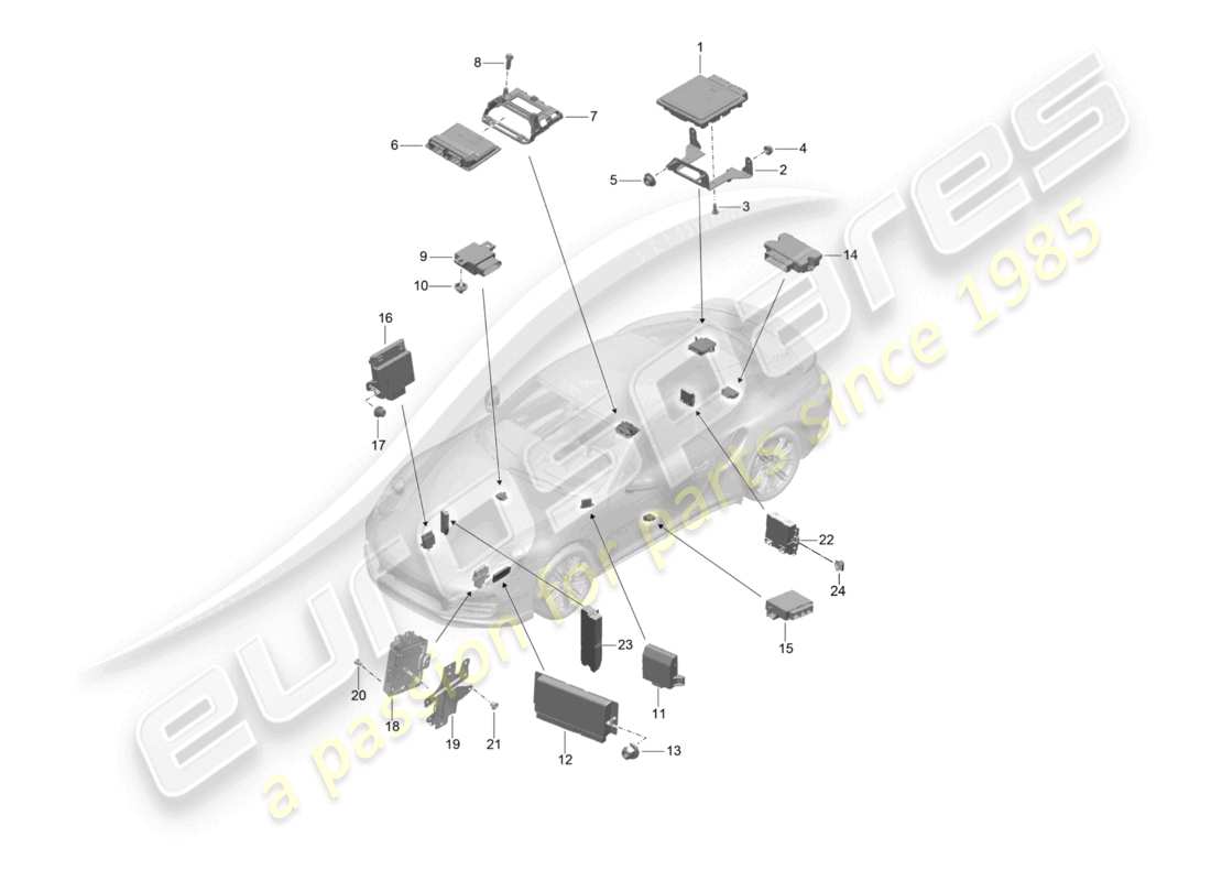 VIEW PARTS DIAGRAMS FROM THE PORSCHE 991 PARTS CATALOGUE a part diagram from the porsche 991 parts catalogue