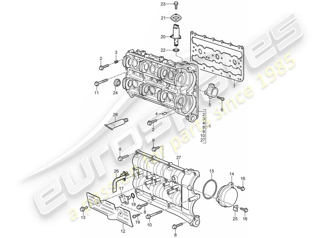 a part diagram from the porsche 997 parts catalogue
