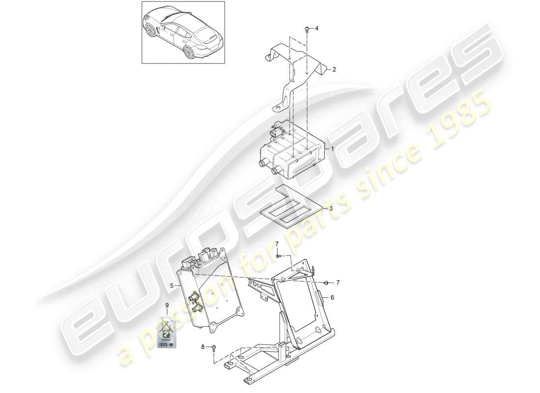 a part diagram from the porsche panamera parts catalogue