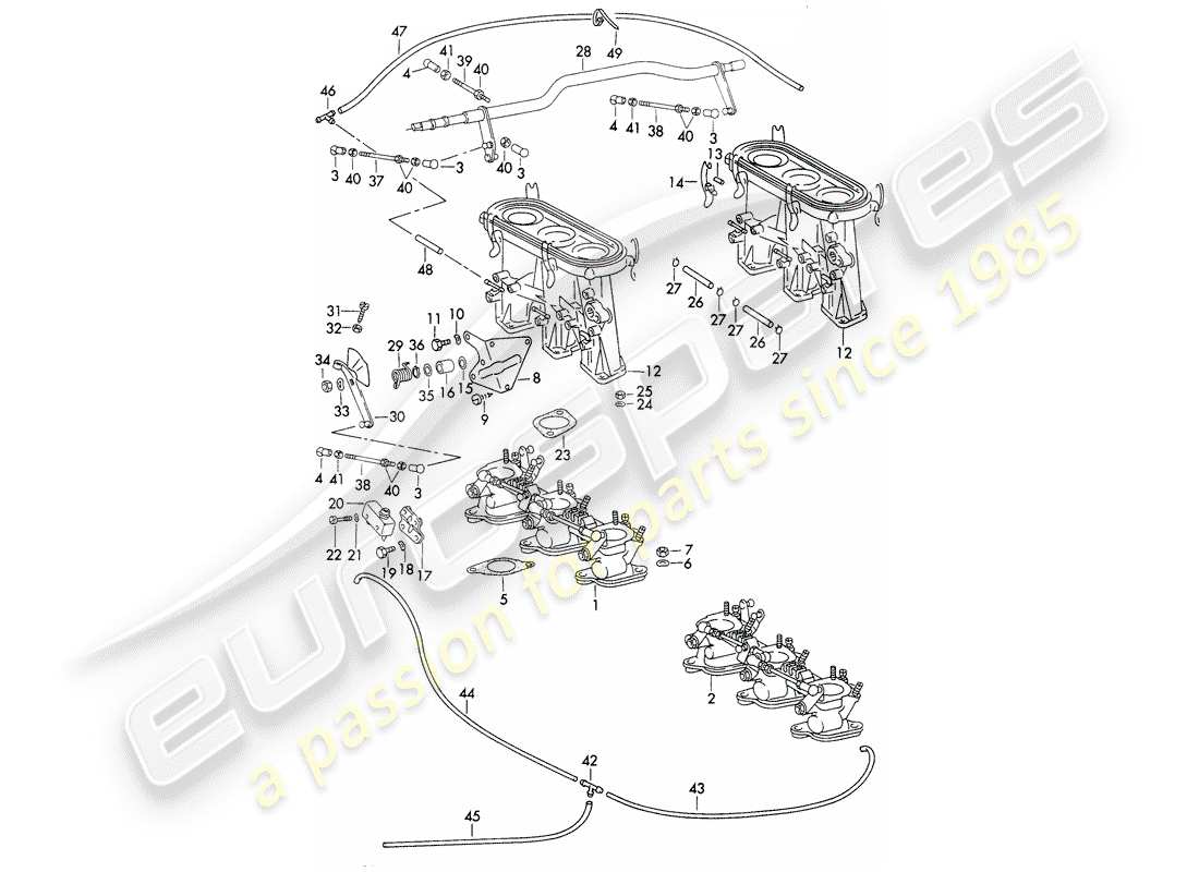 a part diagram from the porsche 1973 (911) parts catalogue