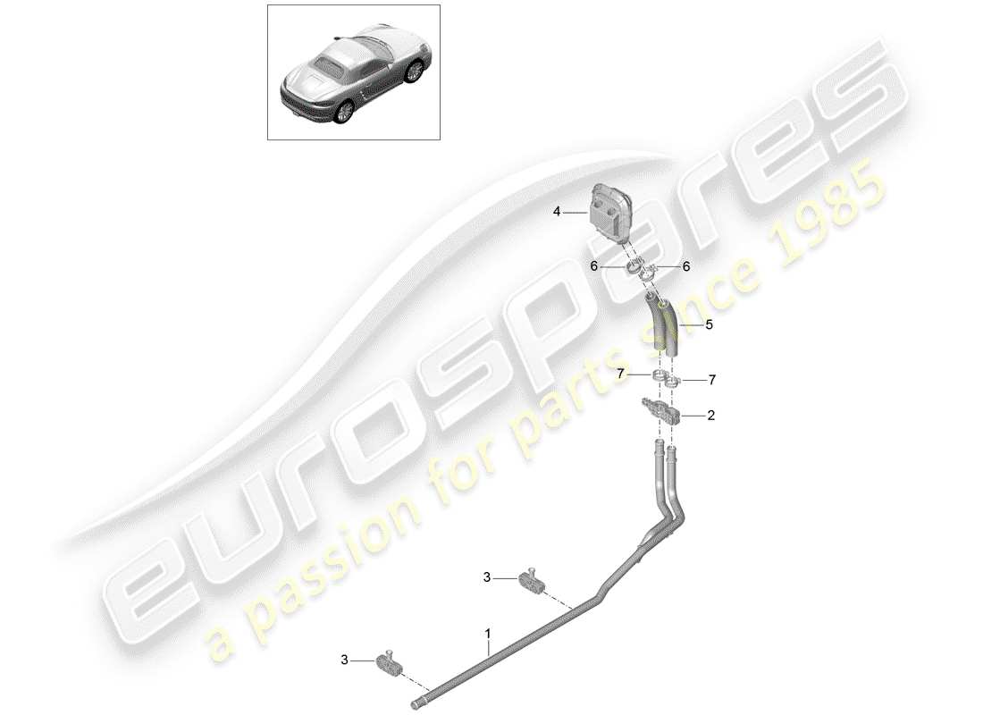 a part diagram from the porsche boxster parts catalogue