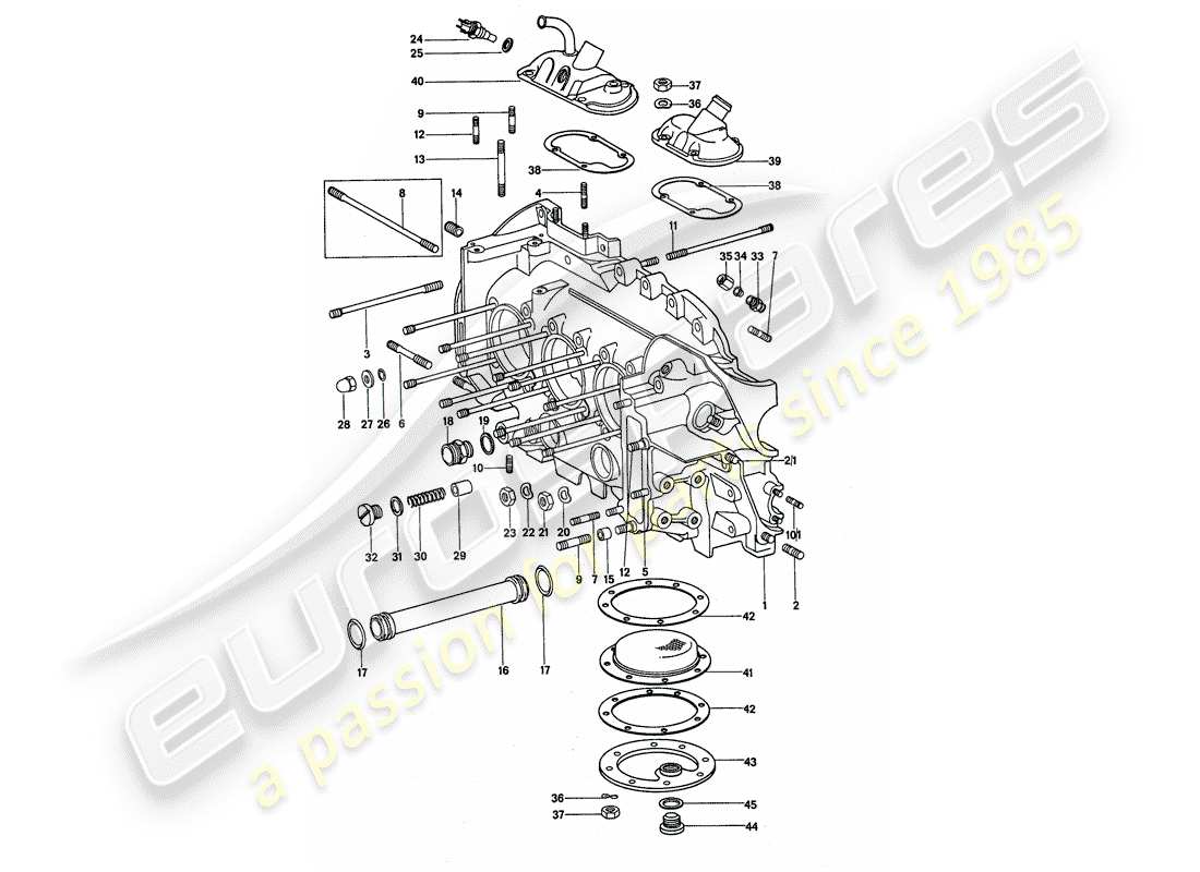a part diagram from the porsche 1976 (911) parts catalogue