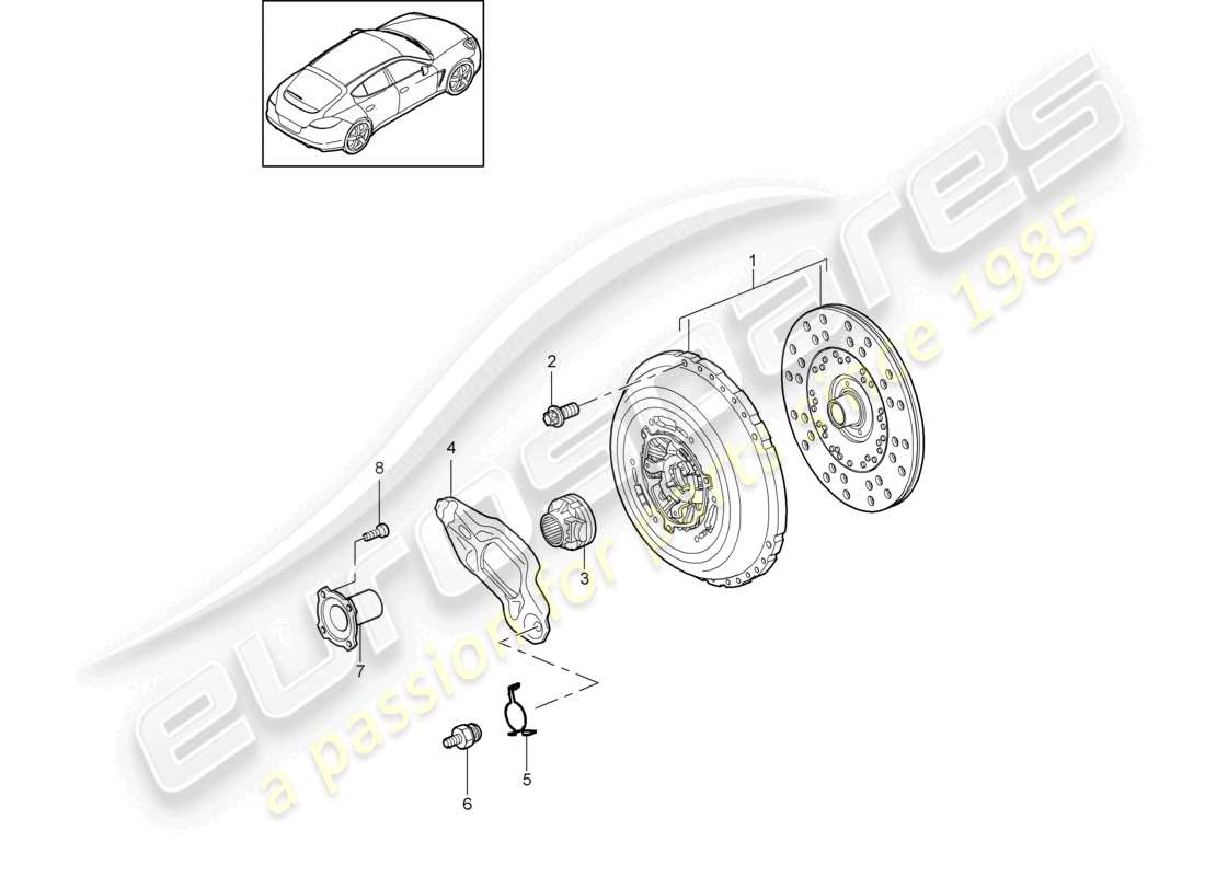 a part diagram from the porsche 2010 (panamera 970) parts catalogue