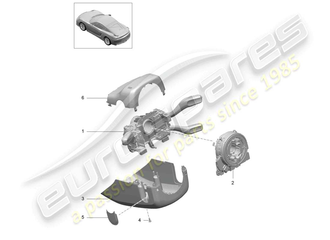 a part diagram from the porsche 2016 (981 cayman gt4) parts catalogue