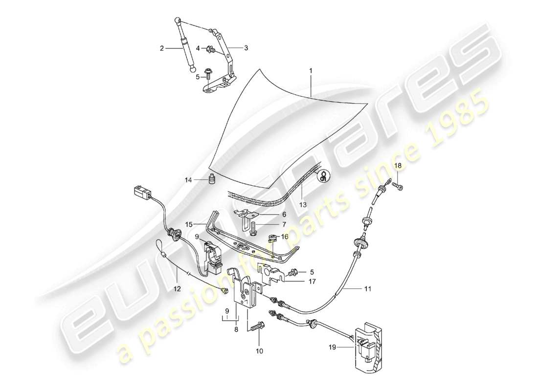 a part diagram from the porsche 2003 (986 boxster) parts catalogue