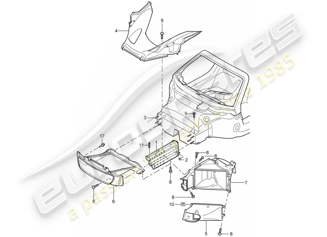 a part diagram from the porsche carrera gt parts catalogue