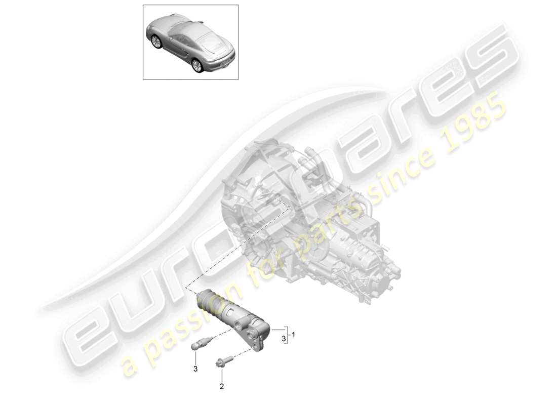 a part diagram from the porsche 2014 (981 cayman) parts catalogue