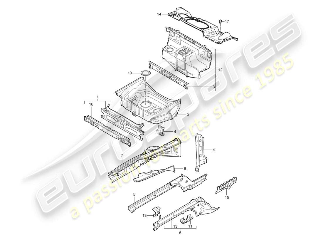 a part diagram from the porsche 2007 (987 boxster) parts catalogue