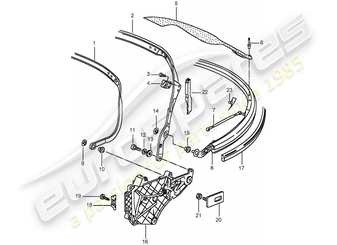 a part diagram from the porsche 996 parts catalogue