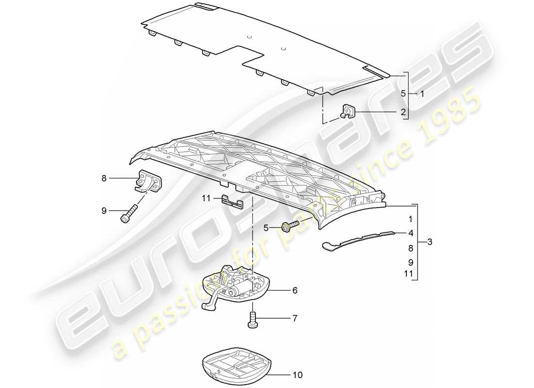 a part diagram from the porsche 997 parts catalogue