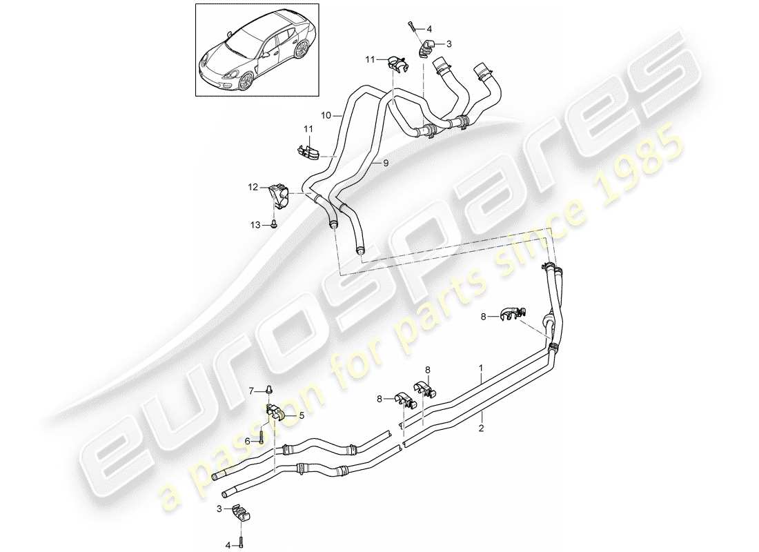 a part diagram from the porsche 2014 (panamera 970) parts catalogue