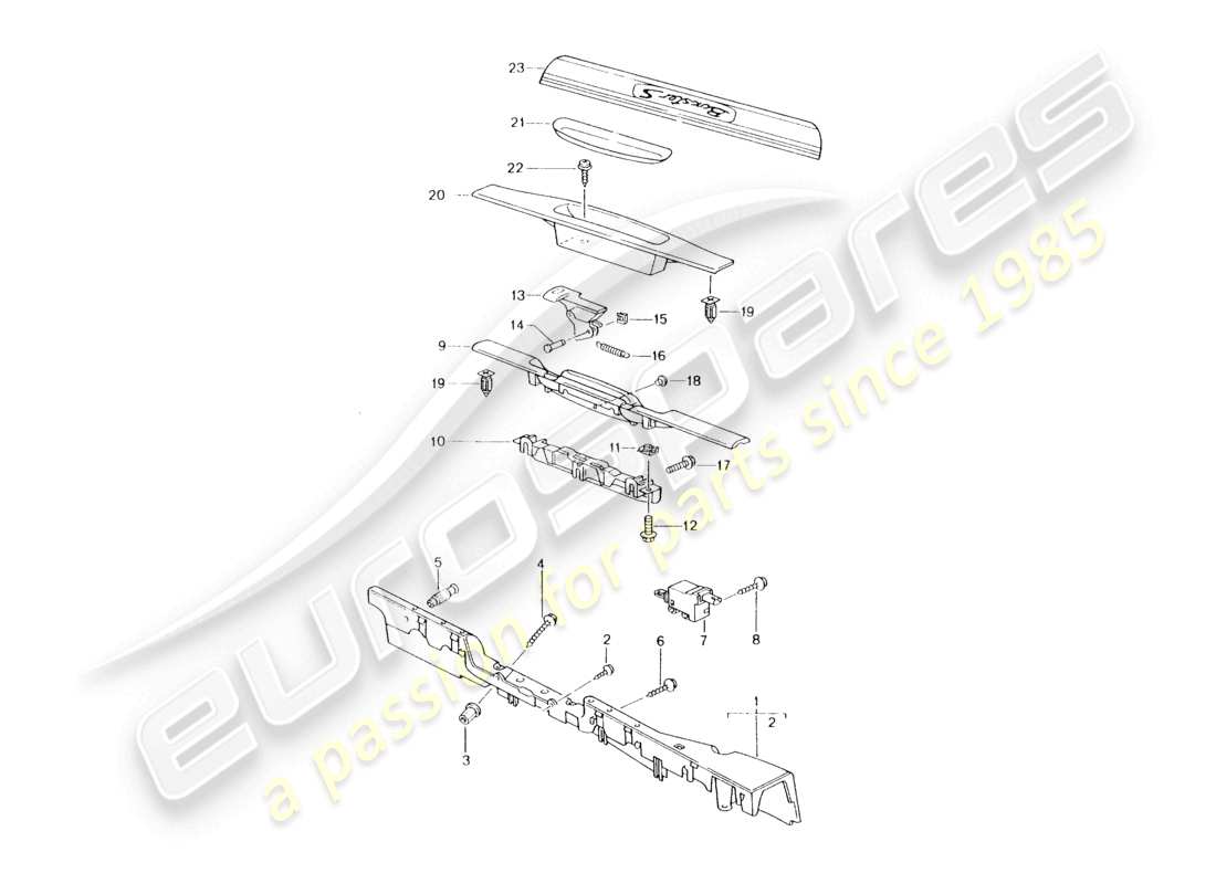 a part diagram from the porsche 2002 (986 boxster) parts catalogue