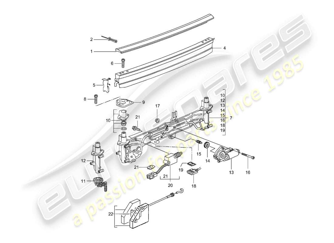a part diagram from the porsche 2002 (986 boxster) parts catalogue
