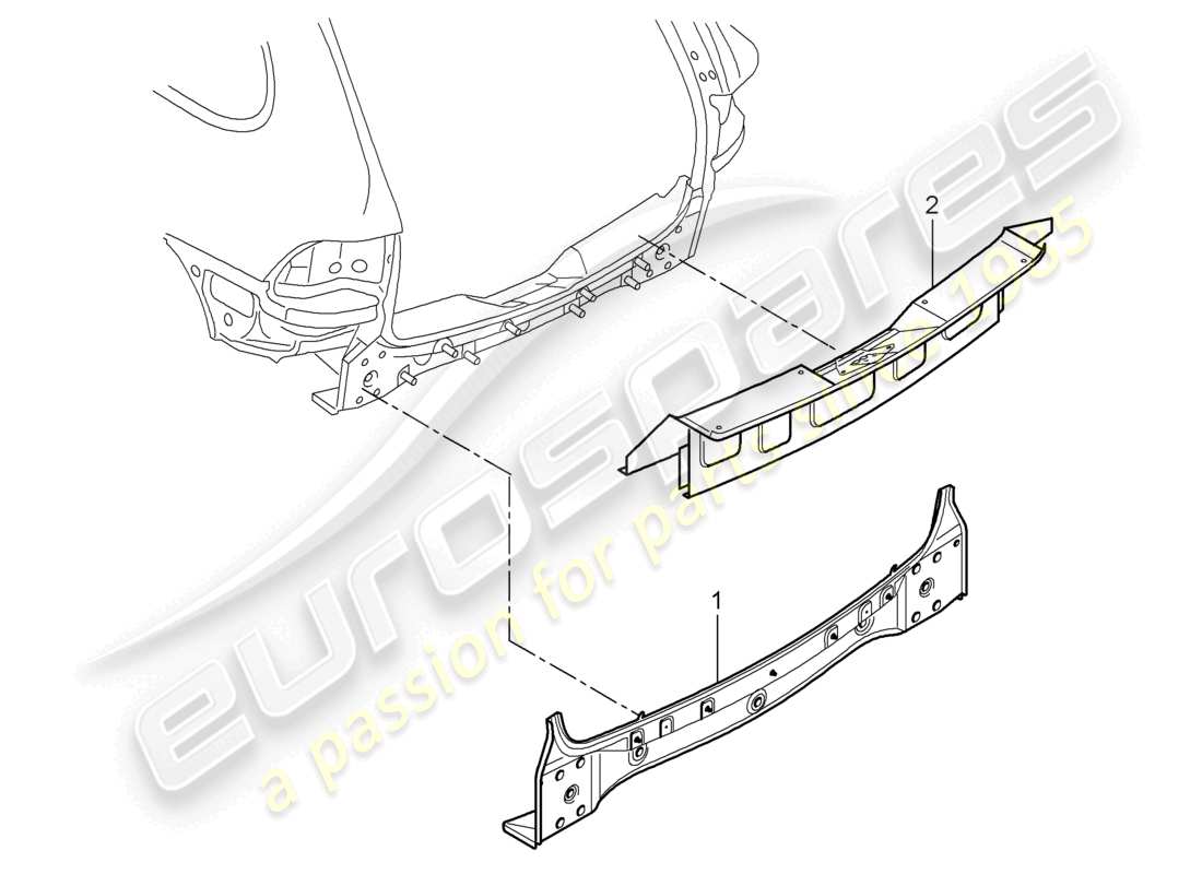 a part diagram from the porsche cayenne parts catalogue