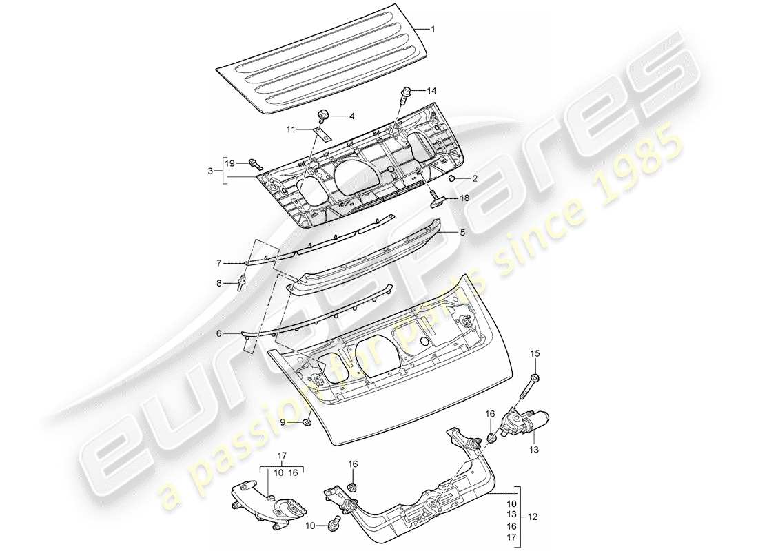 a part diagram from the porsche 2006 (997-1) parts catalogue