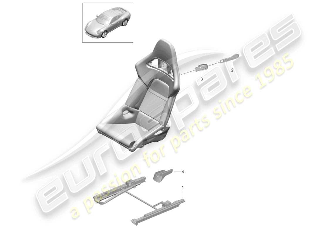 a part diagram from the porsche 2017 (991-2) parts catalogue