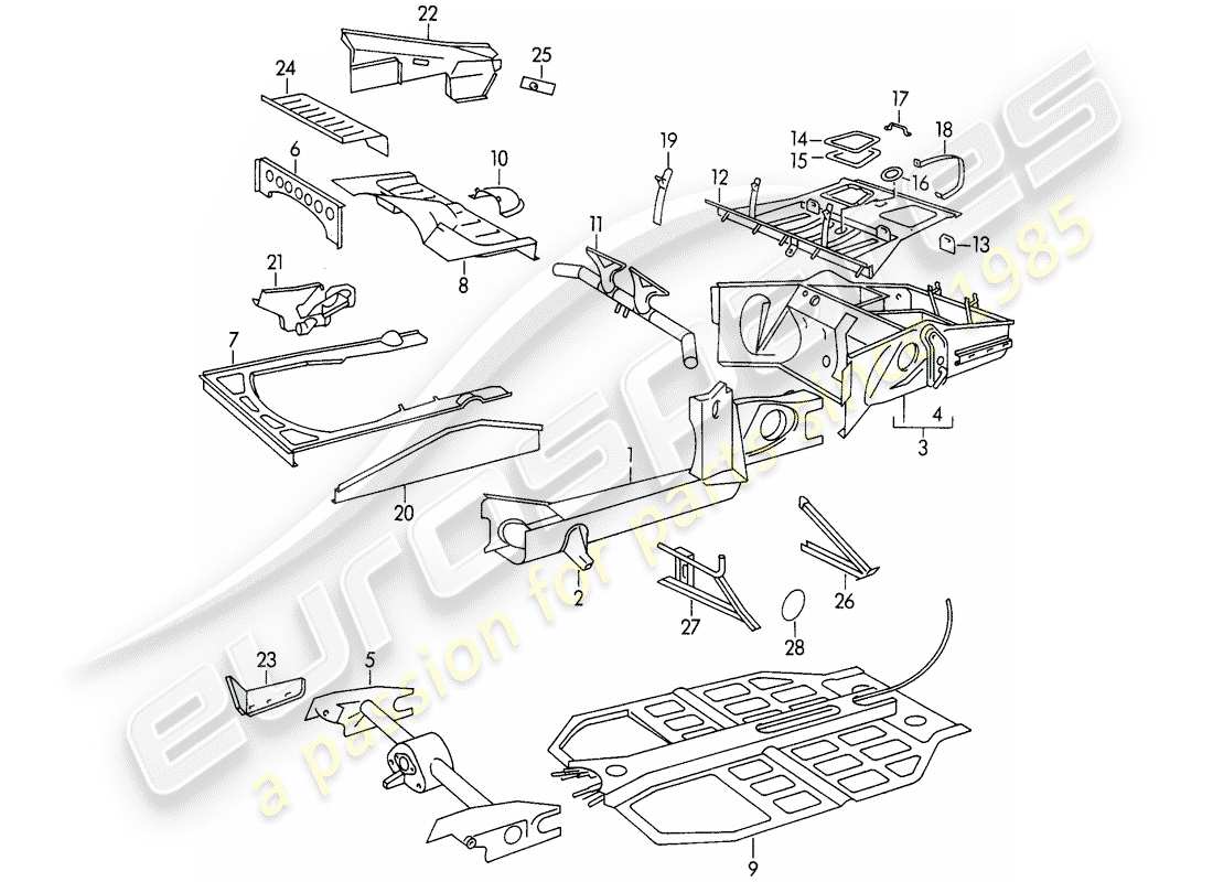 a part diagram from the porsche 1957 (356/356a) parts catalogue