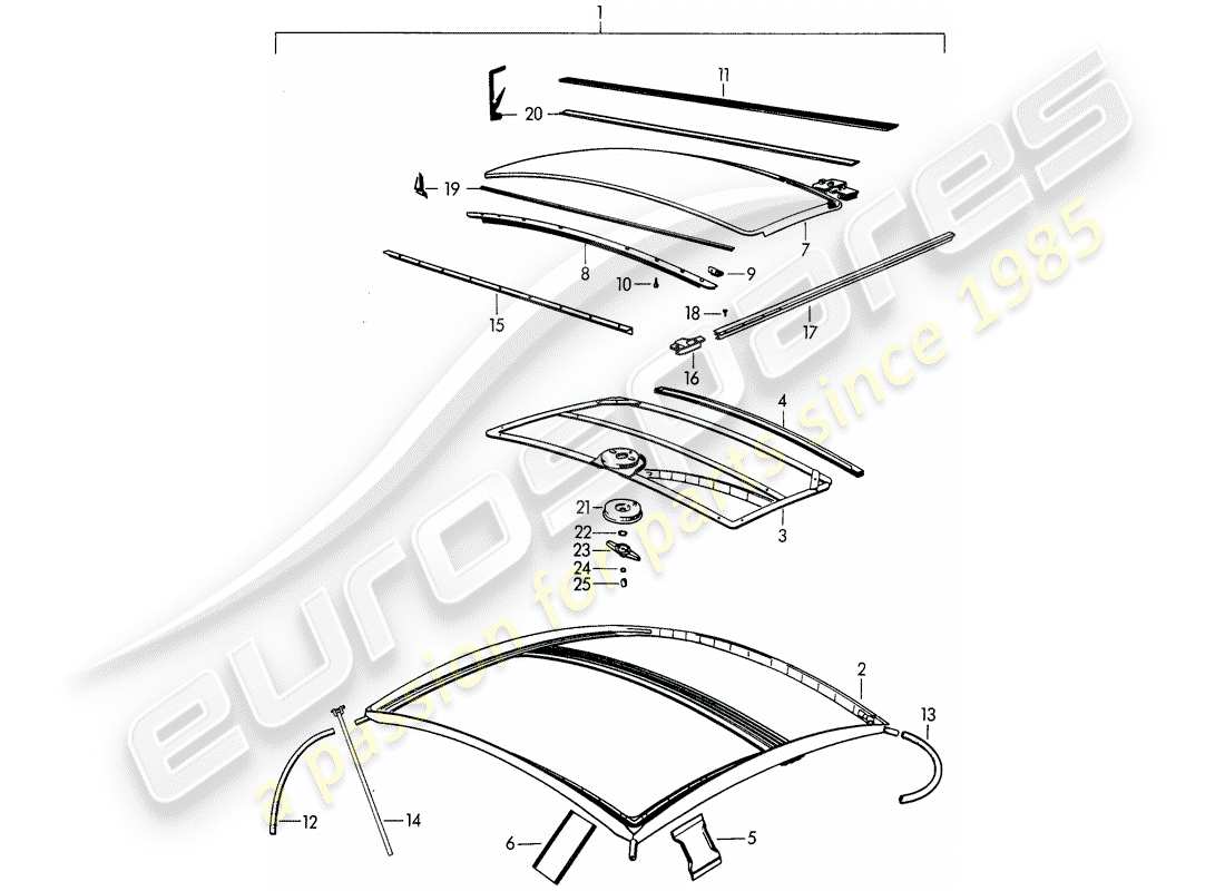 a part diagram from the porsche 1960 (356b/356c) parts catalogue