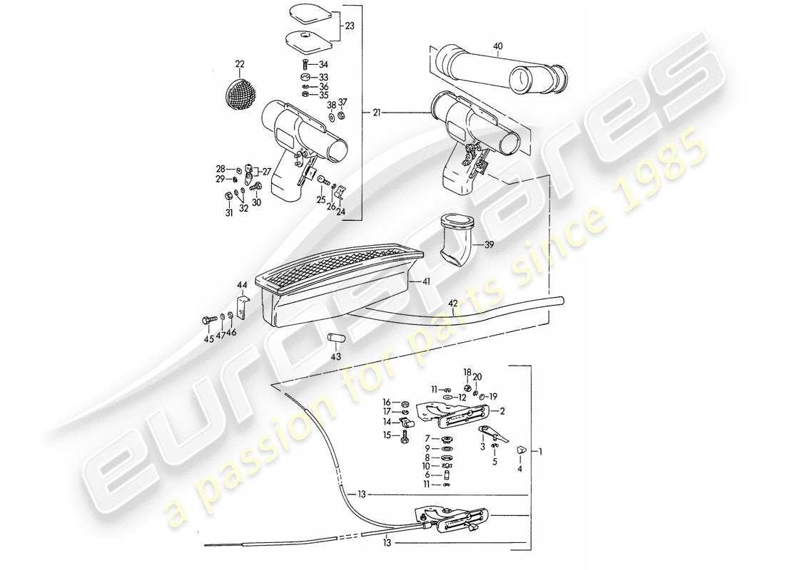 VIEW PARTS DIAGRAMS FROM THE PORSCHE 356 PARTS CATALOGUE a part diagram from the porsche 356 parts catalogue