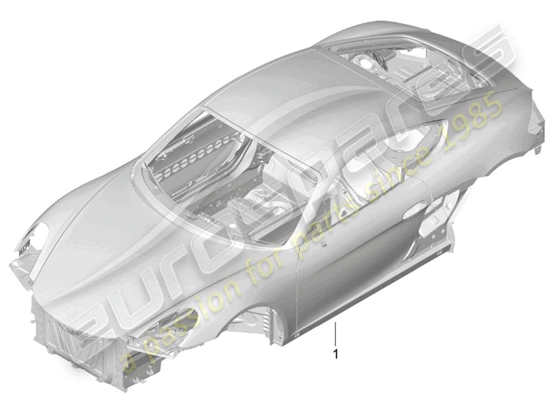 a part diagram from the porsche 2016 (981 cayman) parts catalogue