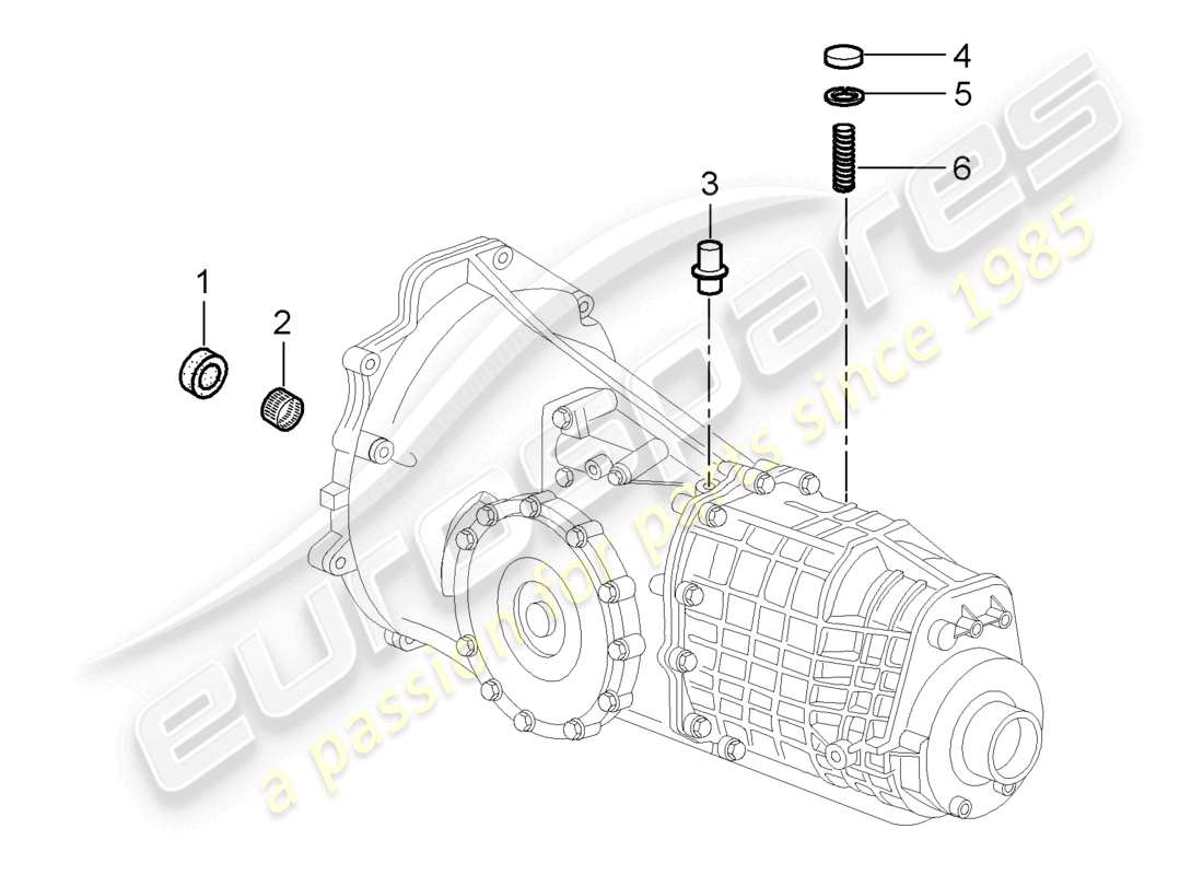 a part diagram from the porsche 2001 (986 boxster) parts catalogue