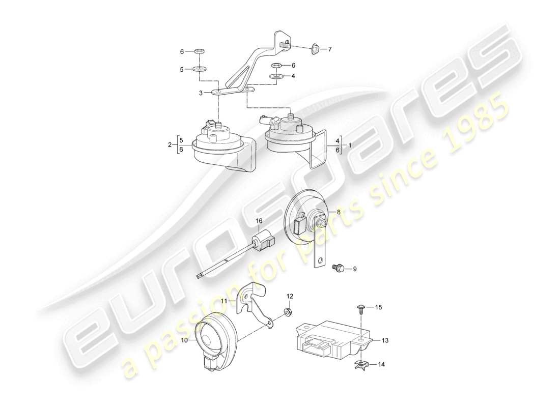 a part diagram from the porsche 2006 (987 boxster) parts catalogue