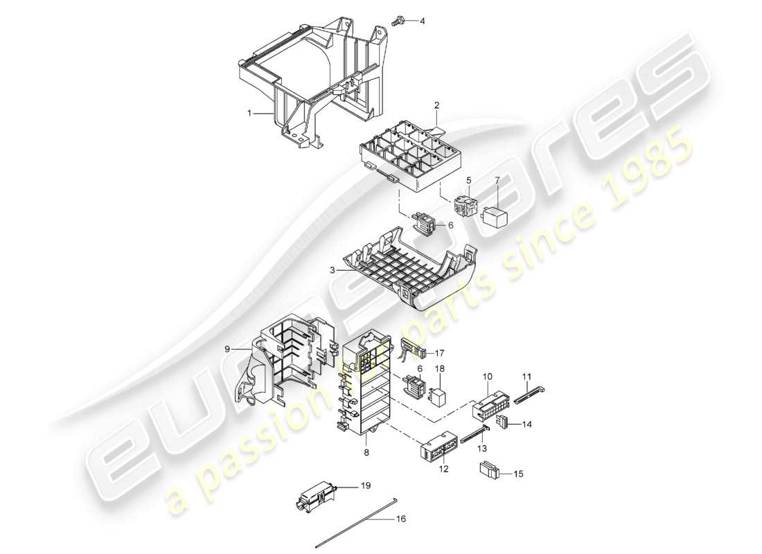 a part diagram from the porsche 2007 (987 boxster) parts catalogue