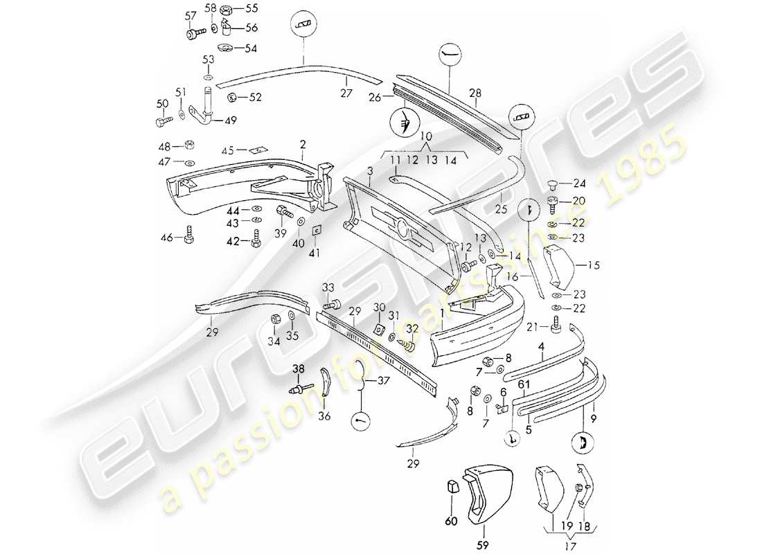 a part diagram from the porsche 1971 (911) parts catalogue