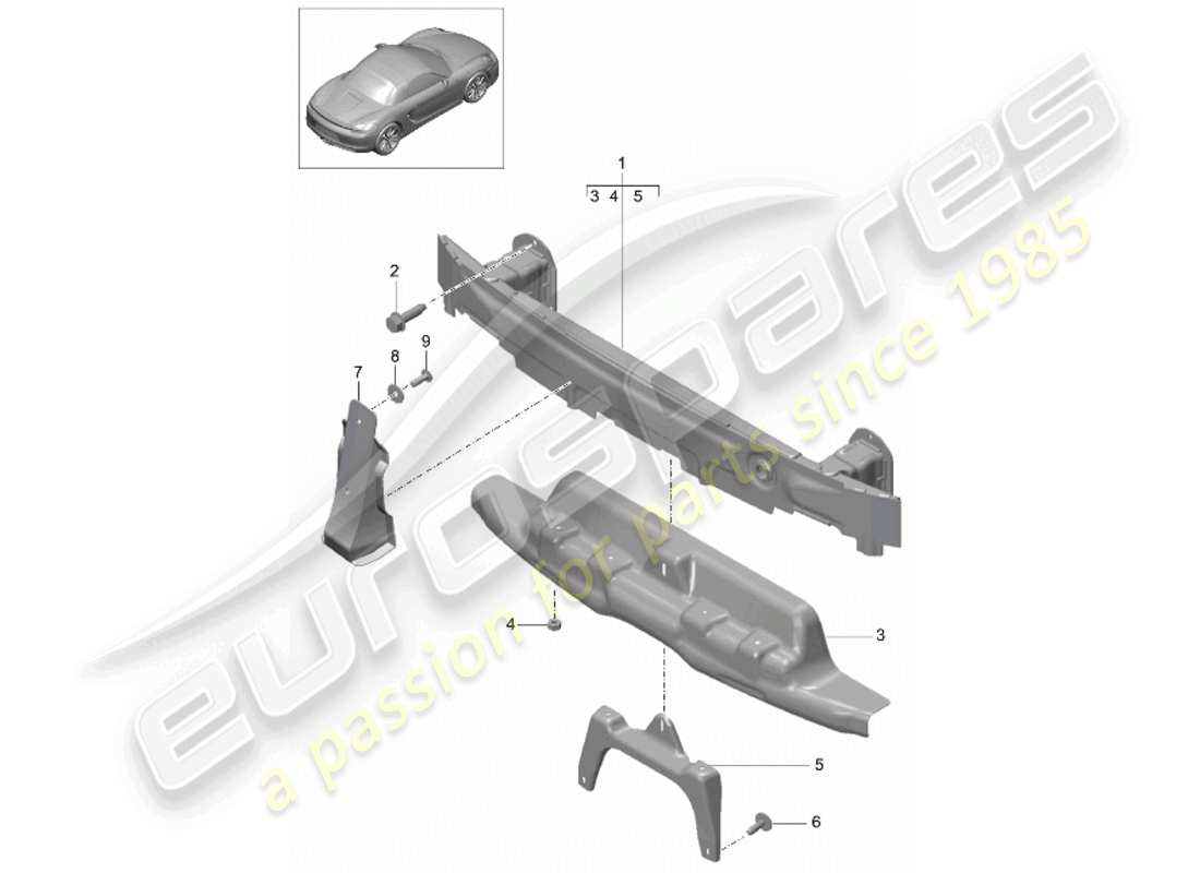 a part diagram from the porsche 2016 (981 boxster) parts catalogue