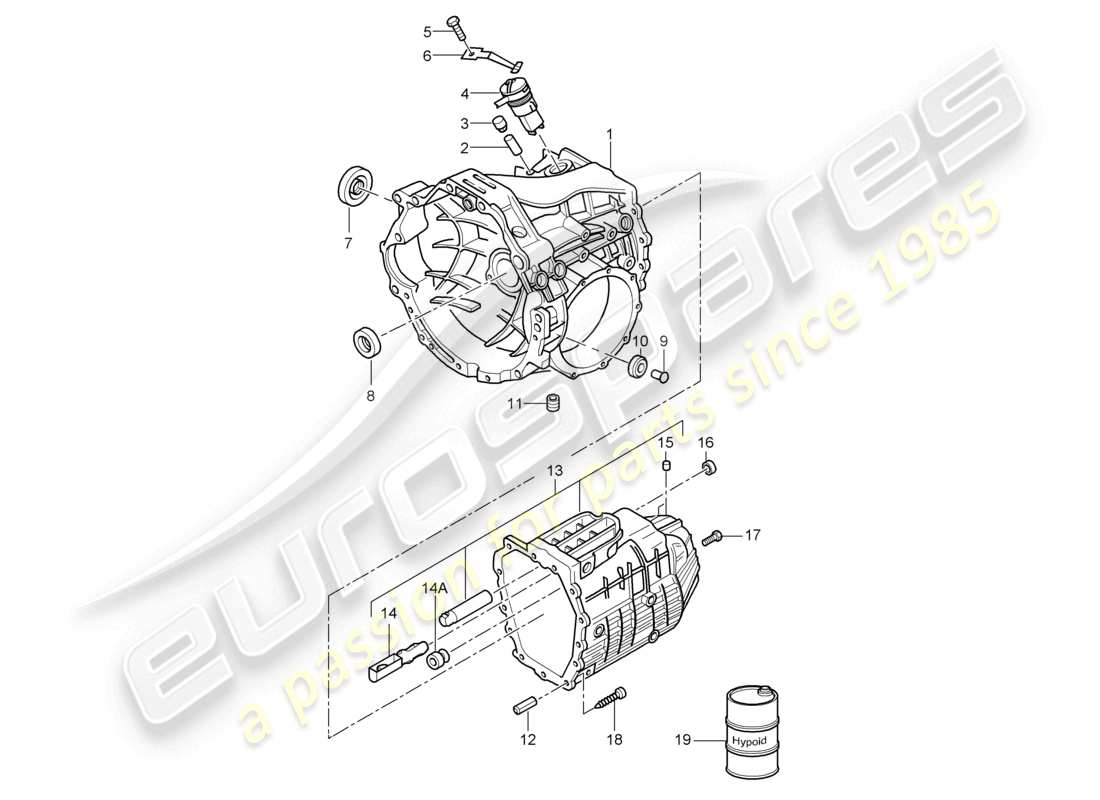a part diagram from the porsche cayman parts catalogue