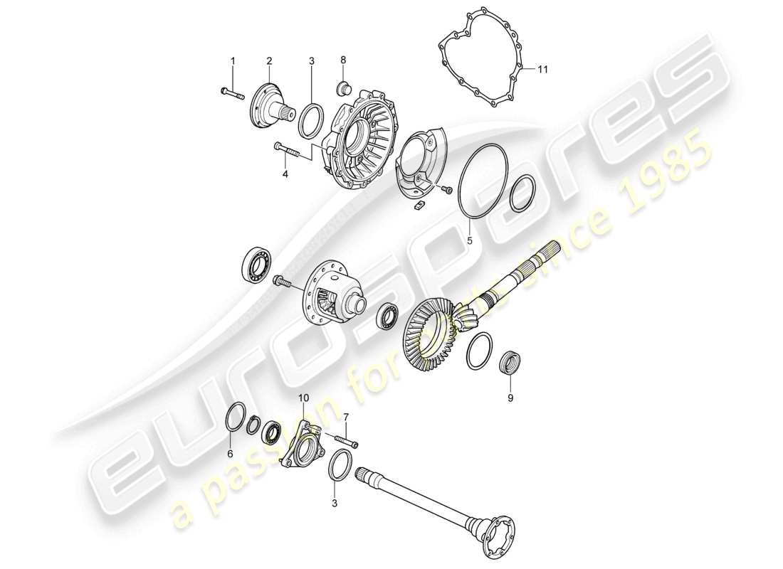 a part diagram from the porsche 2007 (987 cayman) parts catalogue