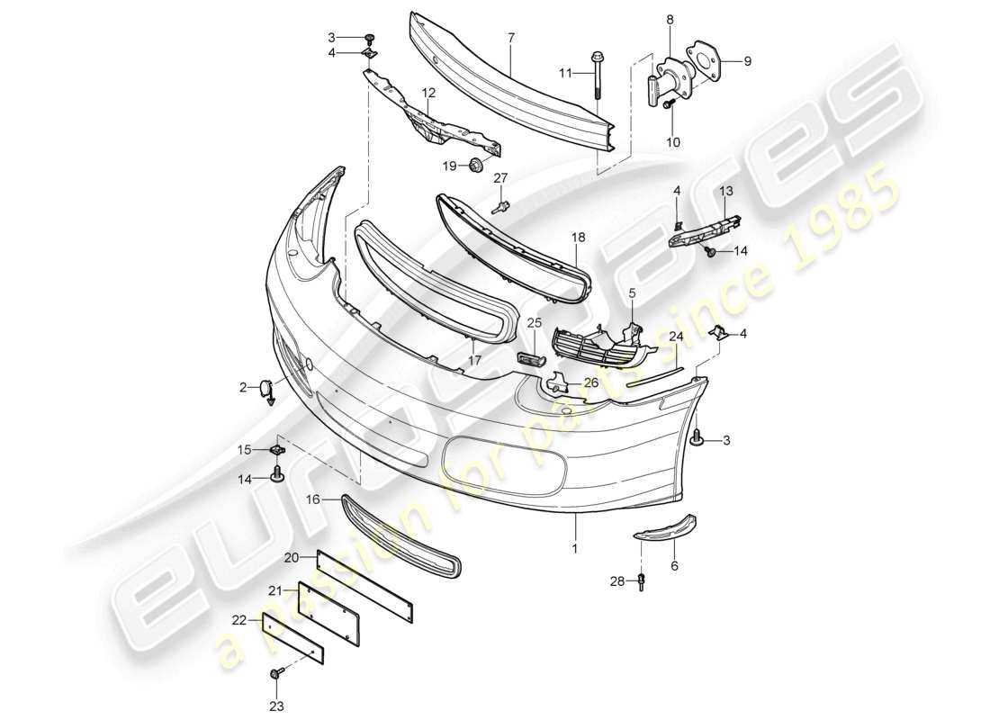 a part diagram from the porsche 2007 (987 boxster) parts catalogue