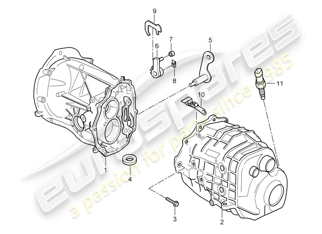 a part diagram from the porsche boxster parts catalogue