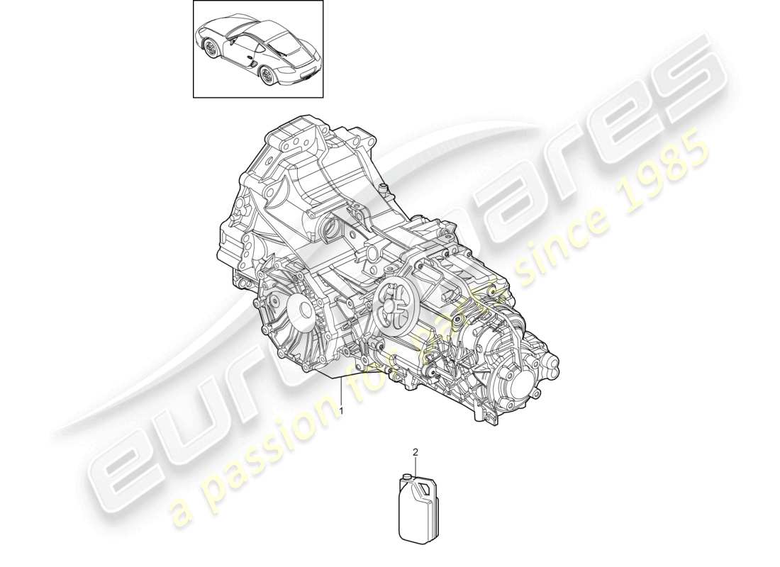 a part diagram from the porsche 2009 (987 cayman) parts catalogue