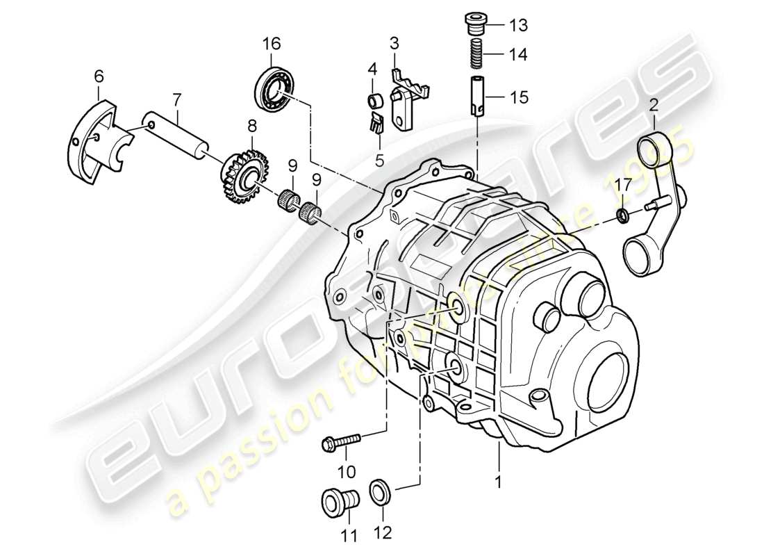 a part diagram from the porsche 2000 (986 boxster) parts catalogue