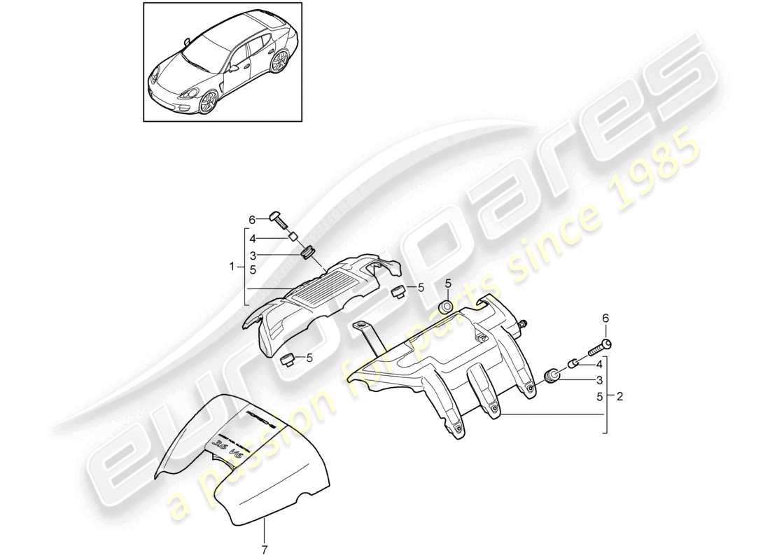 a part diagram from the porsche 2014 (panamera 970) parts catalogue