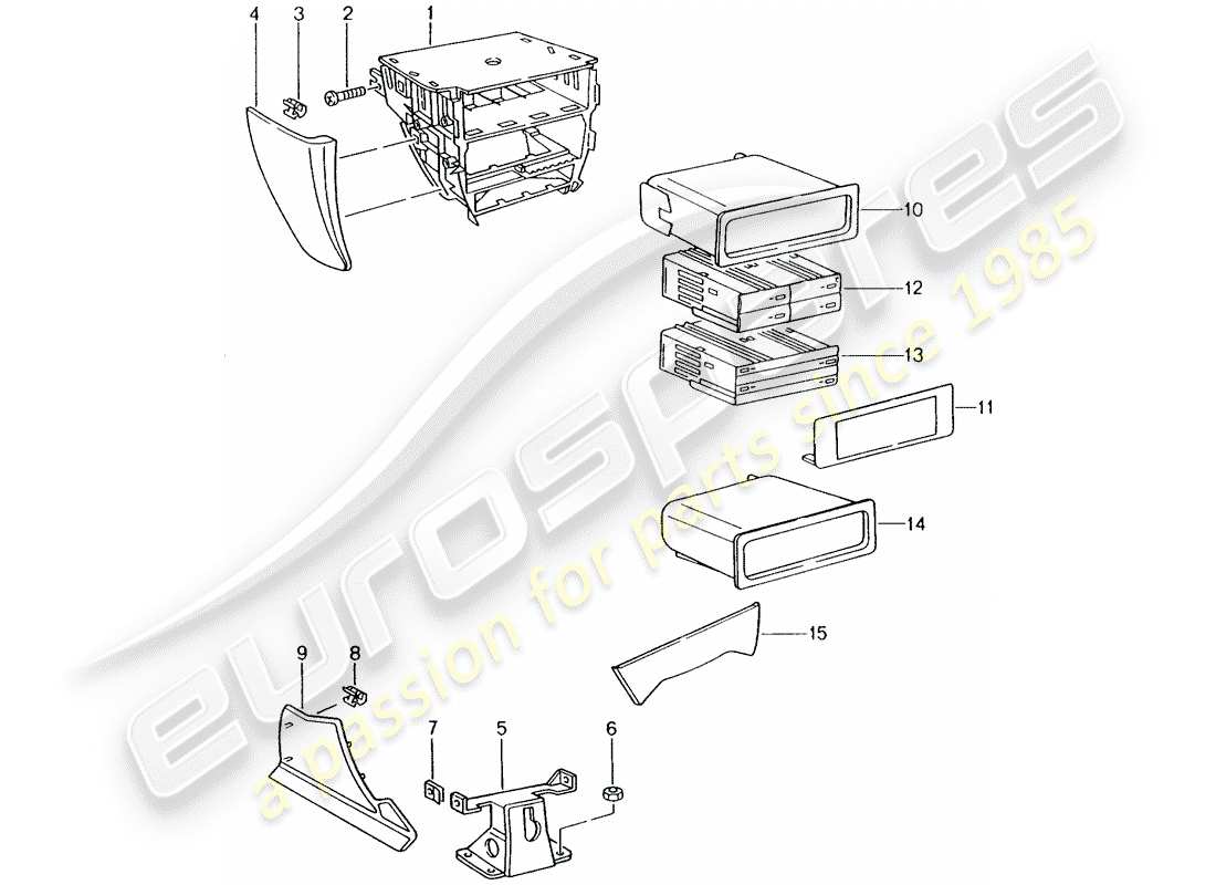 a part diagram from the porsche 2001 (996) parts catalogue